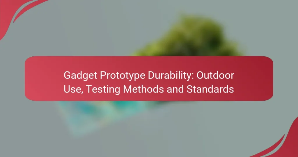 Gadget Prototype Durability: Outdoor Use, Testing Methods and Standards