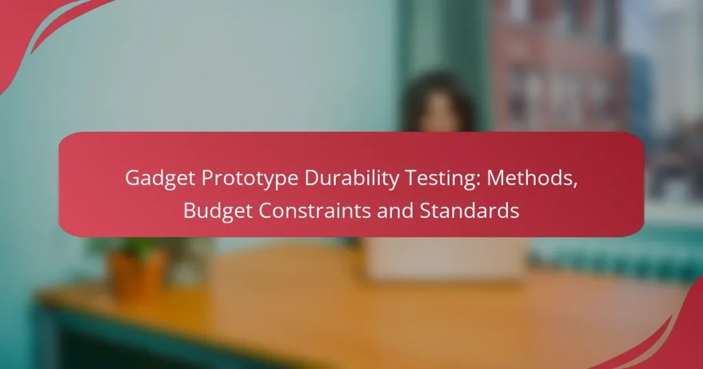 Gadget Prototype Durability Testing: Methods, Budget Constraints and Standards