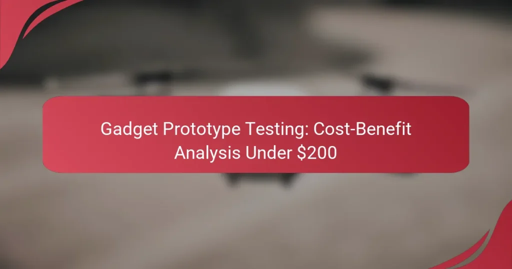 Gadget Prototype Testing: Cost-Benefit Analysis Under $200