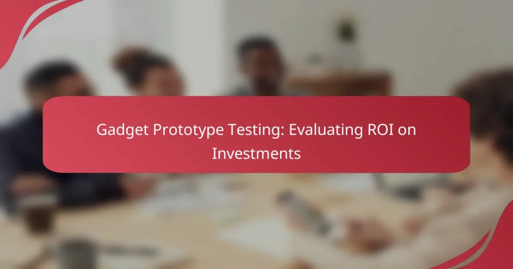 Gadget Prototype Testing: Evaluating ROI on Investments
