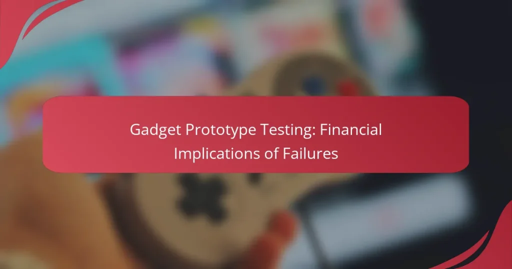 Gadget Prototype Testing: Financial Implications of Failures