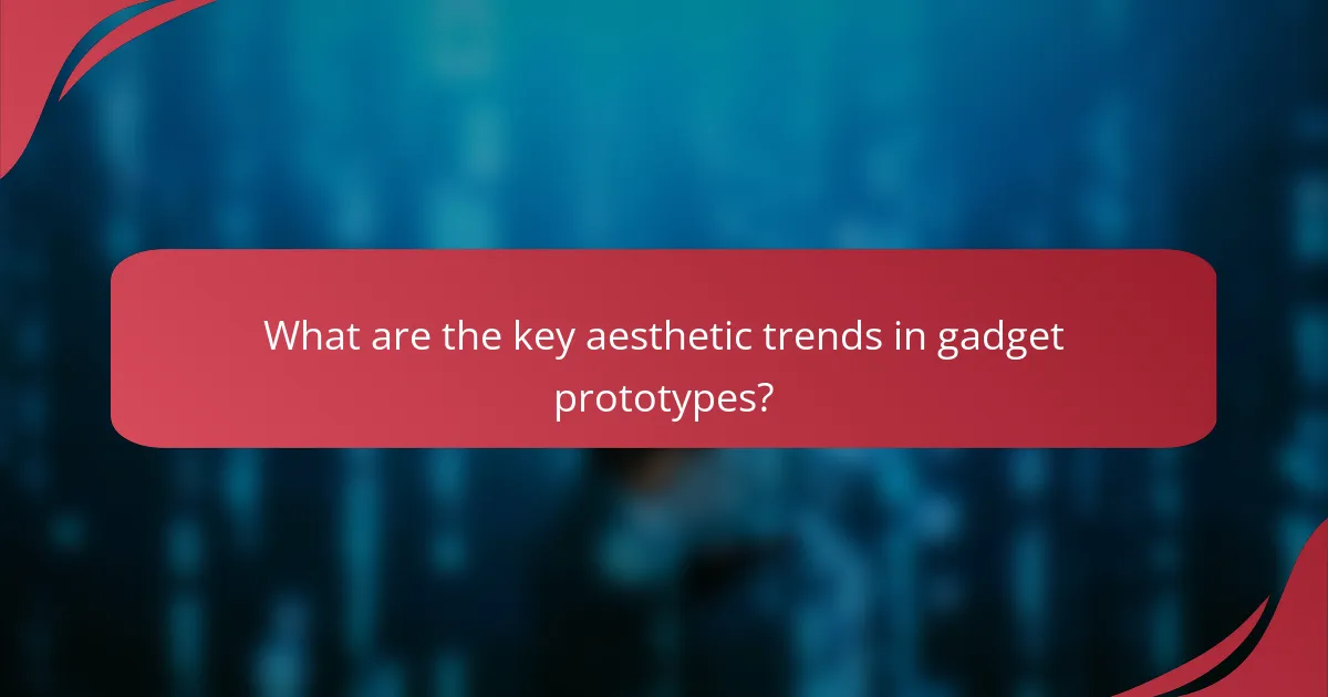 What are the key aesthetic trends in gadget prototypes?