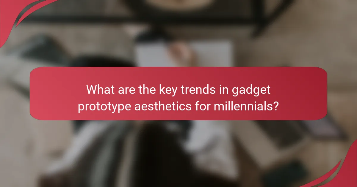 What are the key trends in gadget prototype aesthetics for millennials?